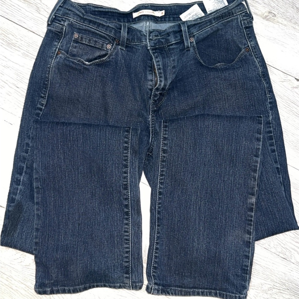 Levi's 505 straight fit jeans in a "Water<Less>" wash.
